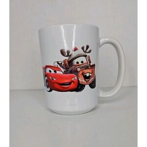 Disney Pixar‎ Cars Ceramic coffee mug cup McQueen &  Mater Christmas
